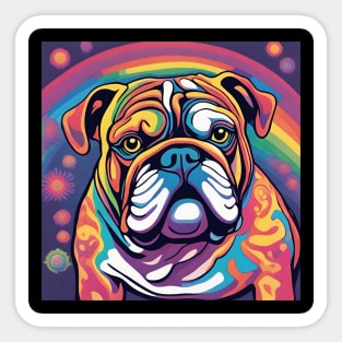 Psychedelic Bulldog Sticker